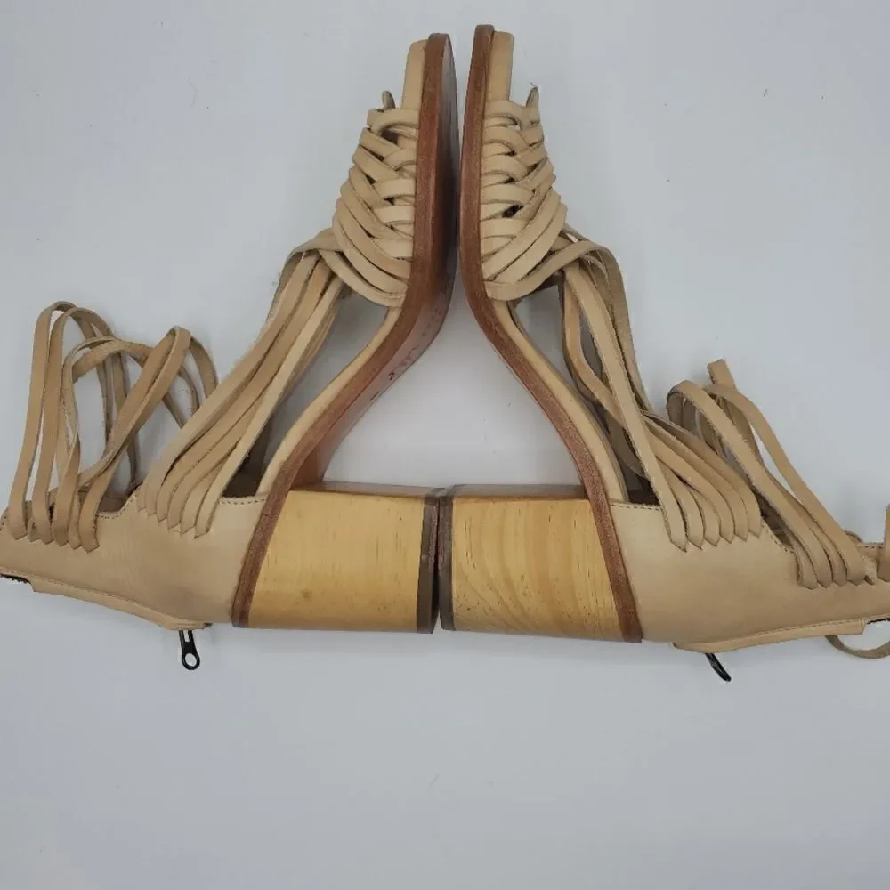 Baske California Hermosa Cross Strap Block Heel Sandal Size 9